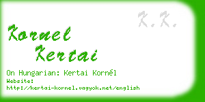 kornel kertai business card